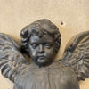 Vintage Gothic Hanging Cherub Wall Sculpture
