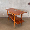 Vintage Walnut Console / Sofa Table By Lane