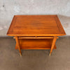 Vintage Mid Century Modern Copenhagen Walnut Side Table Shelf By Lane