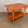 Vintage Mid Century Modern Copenhagen Walnut Side Table Shelf By Lane