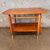 Vintage Mid Century Modern Copenhagen Walnut Side Table Shelf By Lane