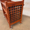 Vintage Mid Century Modern Teak Bar Cart With Interchangeable Shelving