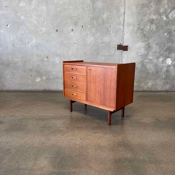Mid Century Teak Credenza With Original Key - Made in Norway 1960s #2