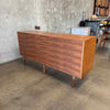 Walnut& Brass Double Dresser By Jens Risom & Chris Hardy For DWR