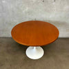 Eero Saarinen for Florence Tulip Original Round Walnut Dining Table