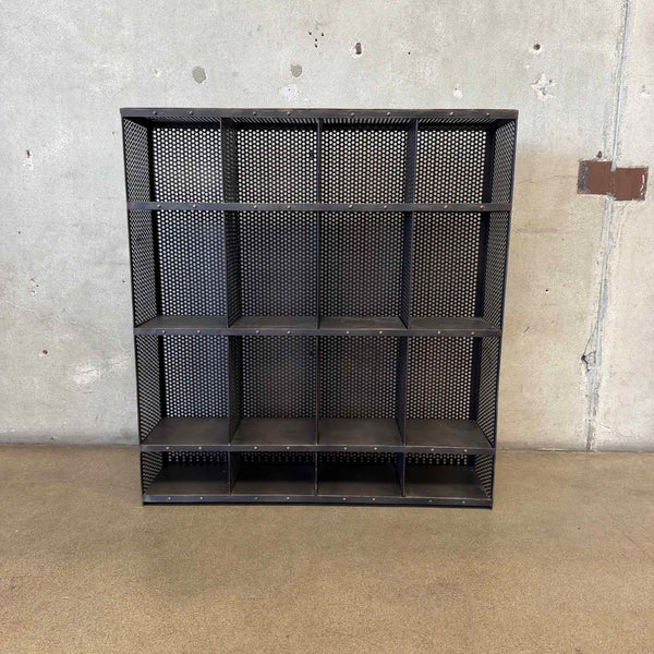 Perforated Metal Apothecary Shelving Unit