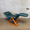 Vintage Green Leather Nepsco Backsaver Zero Gravity Lounge Chair Product Image