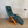 Vintage Green Leather Nepsco Backsaver Zero Gravity Lounge Chair Product Image