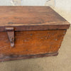 Primitive Wood Storage Chest With Metal Hardware