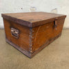 Primitive Wood Storage Chest With Metal Hardware