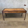 Industrial Wood & Metal Three Drawer Desk