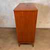 Vintage Mid Century Modern Walnut Highboy Four Drawer Dresser By Dixie