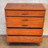 Vintage Mid Century Modern Walnut Highboy Four Drawer Dresser By Dixie