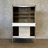 Mid Century Modern 1950s - 1960s White/Gold Cabinet