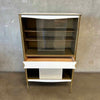 Mid Century Modern 1950s - 1960s White/Gold Cabinet
