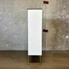 Mid Century Modern 1950s - 1960s White/Gold Cabinet