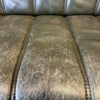 Vintage Mid Century Modern Teak & Green Leather Sofa By Hjellegjerde Mobler