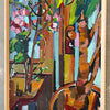 Mid Century Modern Untitled Acrylic on Board Painting by Pierre Lawton (1933)