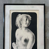 Lithograph of "Girl with Raised Knee" by Hans Erni (1909 - 2015) Switzerland