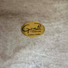 Vintage Post Modern Half Moon Beige Wood & Travertine Coffee Table
