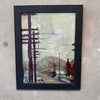Ian Paul Original Cityscape With Power Lines - PENDING