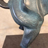 Signed Bronze Sculpture of Horse Mounted on Marble Base