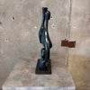 Anonymous Family Bronze Statue of Man, Woman, & Child on Marble Base - Signed