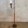 Monterey Furniture early Floor Lamp with Leather Detail