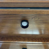 Oak Sliding Door Display Case w/ 4 Adjustable Glass Shelves