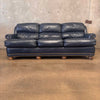 Hancock & Moore Austin English Style Blue Leather Sofa