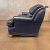 Hancock & Moore Austin English Style Blue Leather Sofa