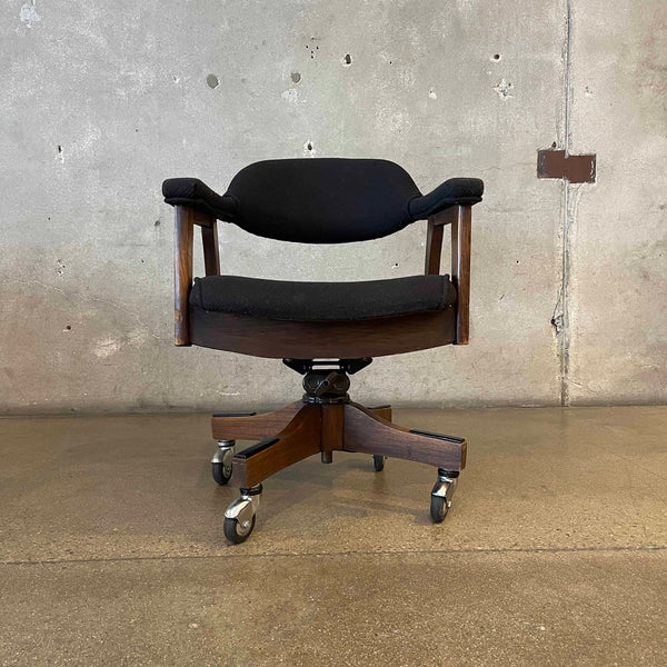 Mid Century Modern Office Banker's Swivel Chair