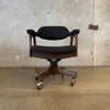 Mid Century Modern Office Banker's Swivel Chair