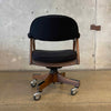 Mid Century Modern Office Banker's Swivel Chair