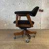 Mid Century Modern Office Banker's Swivel Chair