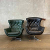 Mid Century Modern His/Hers Recliners w/ Ottomans