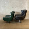 Mid Century Modern His/Hers Recliners w/ Ottomans
