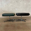 Mid Century Modern His/Hers Recliners w/ Ottomans