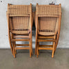 Mid Century Modern Set of Four Folding Game Table Chairs