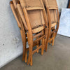 Mid Century Modern Set of Four Folding Game Table Chairs