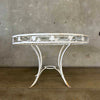 Vintage Iron & Glass Dining Table With Four Chairs