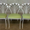 Vintage Iron & Glass Dining Table With Four Chairs