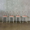 Set of 4 Vintage Ice Cream Parlor Chairs Wrought Iron