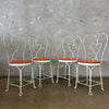 Set of 4 Vintage Ice Cream Parlor Chairs Wrought Iron