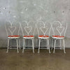 Set of 4 Vintage Ice Cream Parlor Chairs Wrought Iron