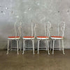 Set of 4 Vintage Ice Cream Parlor Chairs Wrought Iron