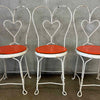 Set of 4 Vintage Ice Cream Parlor Chairs Wrought Iron