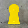 1995 Ikea Yellow Keyhole Shaped Wall Clock Product Image