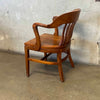 Classic Solid Walnut Bankers Chair - Made in 1947 By W.H. Gunlocke Chair Co.