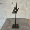 Geometric Metal Sculpture Signed
